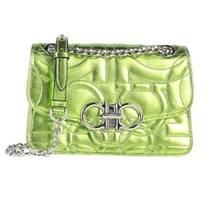 SOLD - FERRAGAMO Quilted leather Gancini Bag